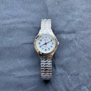 Vintage Sharp Quartz Watch - SS Case and Silver Tone Stretch Band